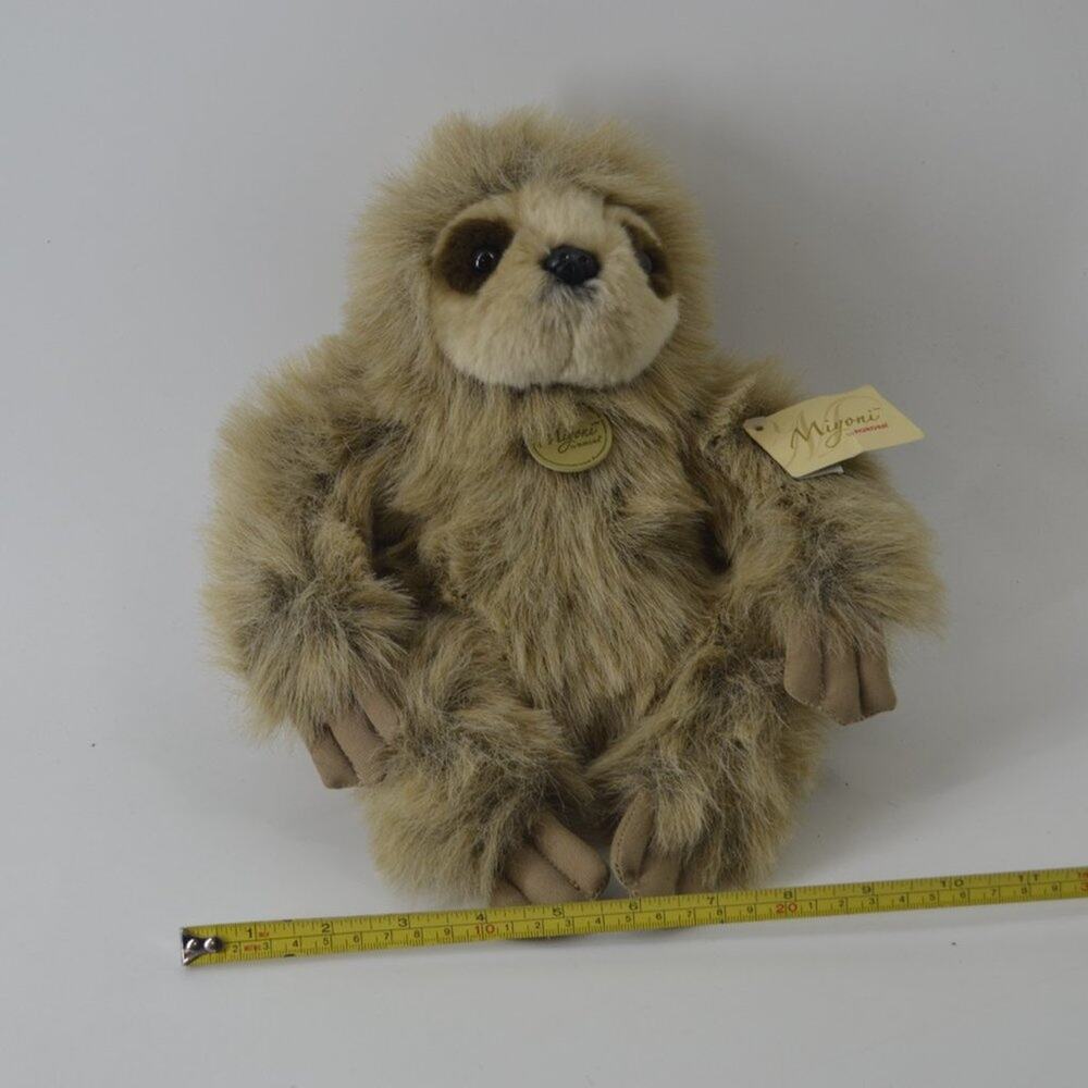 Miyoni by Aurora Sloth plush brown faux fur Stuffed Animal - Picture 13 of 13
